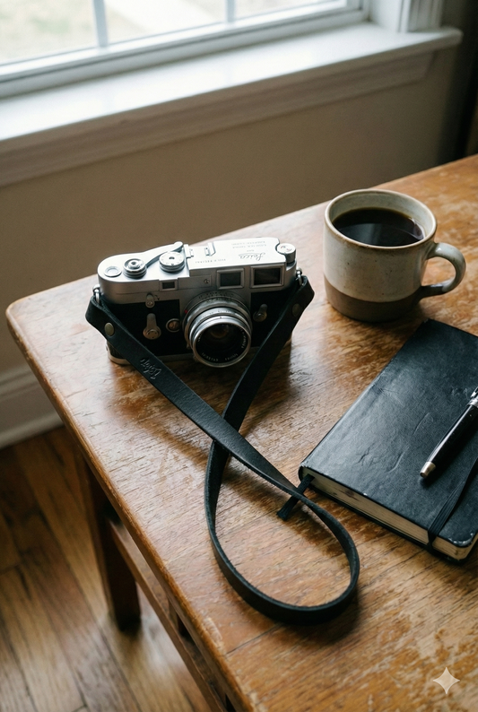 Minimal 2 - Leather strap for vintage camera.