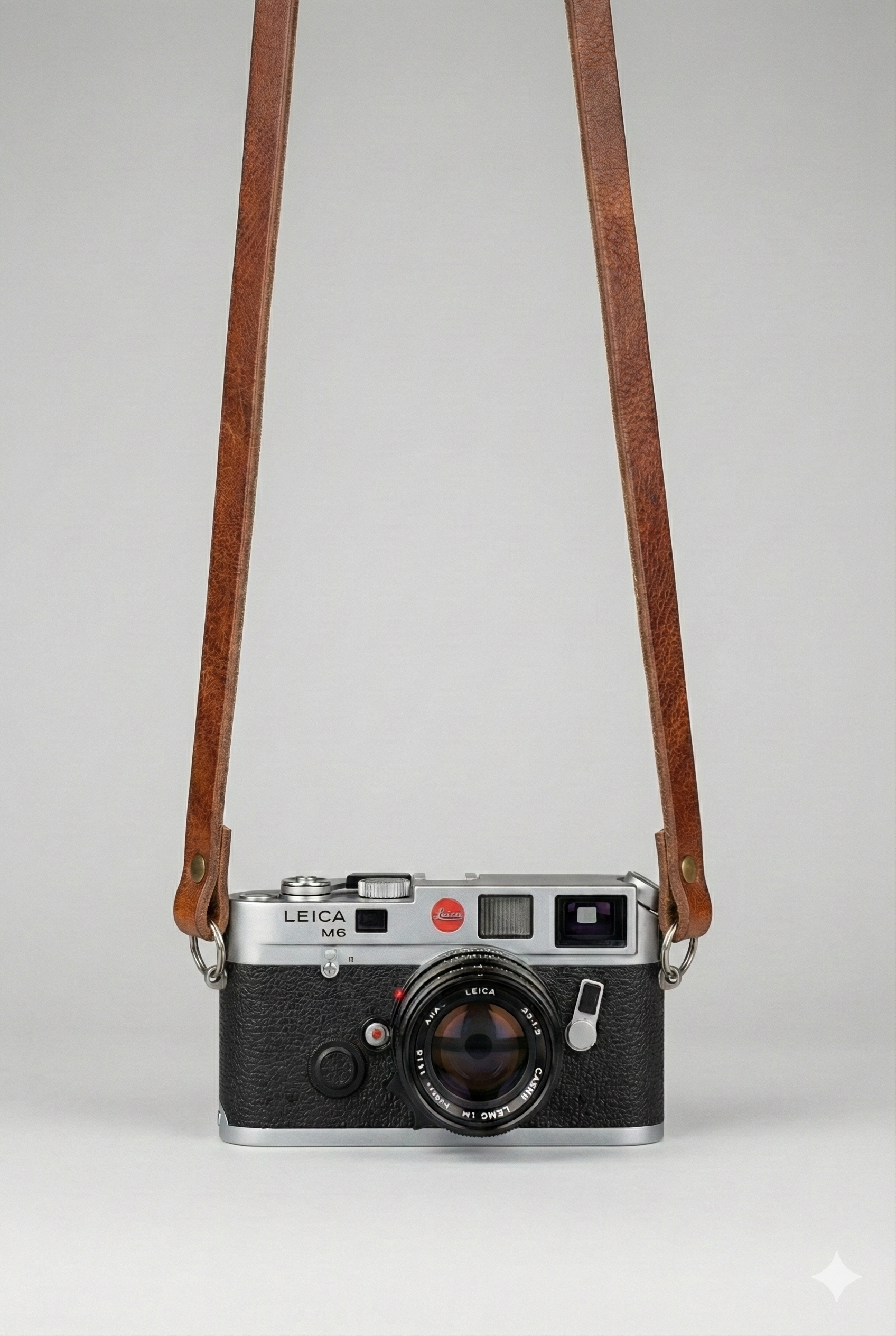Minimal 1 - Cognac Leather strap for vintage camera. 