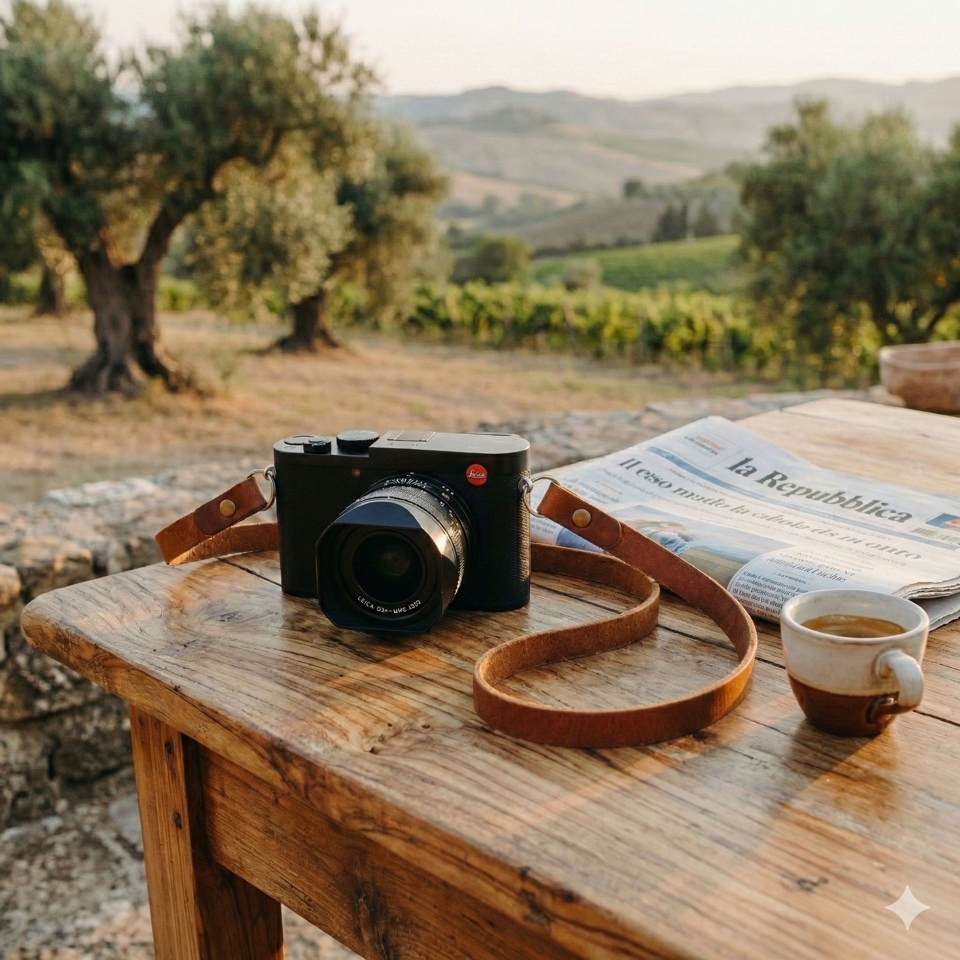 Minimal 1 - Cognac Leather strap for vintage camera. 