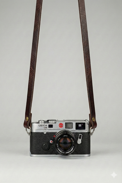 Minimal 3 - Brown Leather strap for vintage camera. 