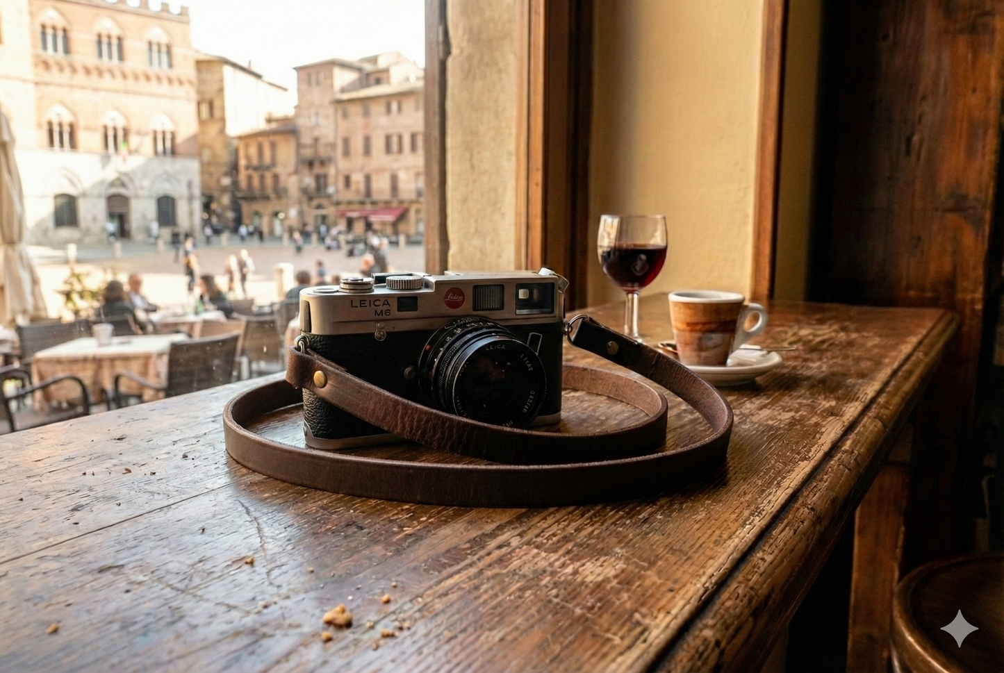 Minimal 3 - Brown Leather strap for vintage camera. 