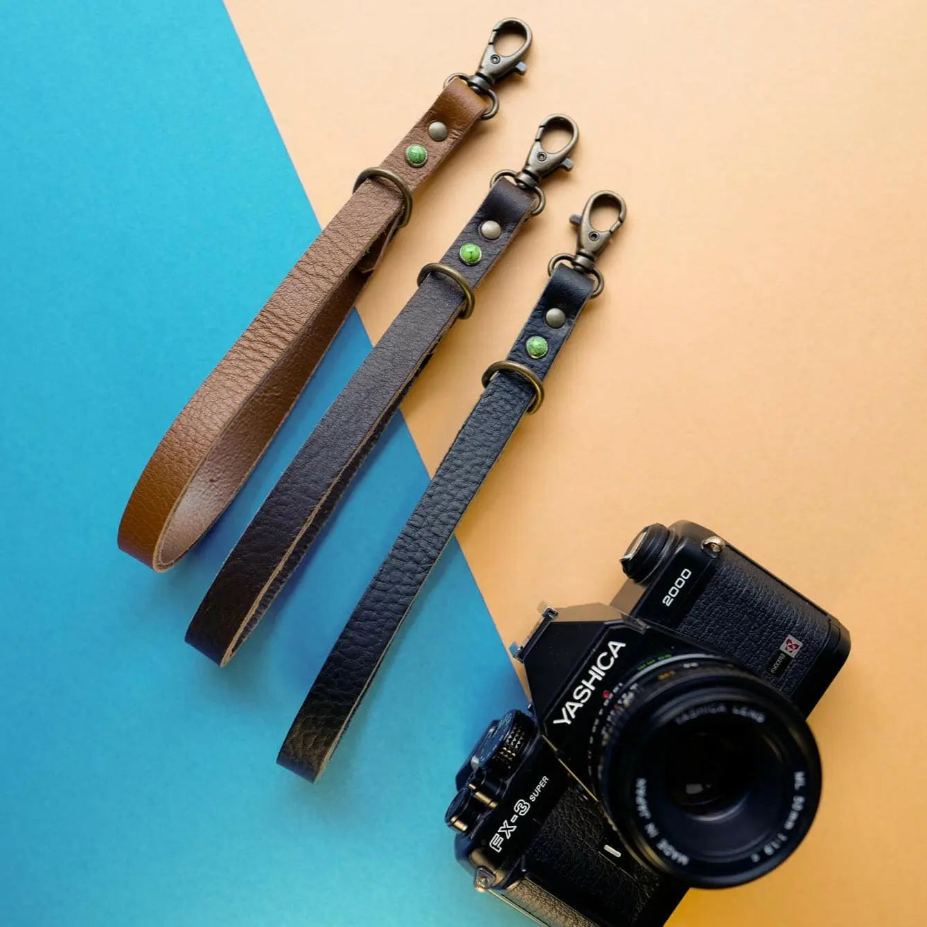 Cinturino Per Fotocamera In Vera Pelle Fatto A Mano Mr.stone Per - Foto 10